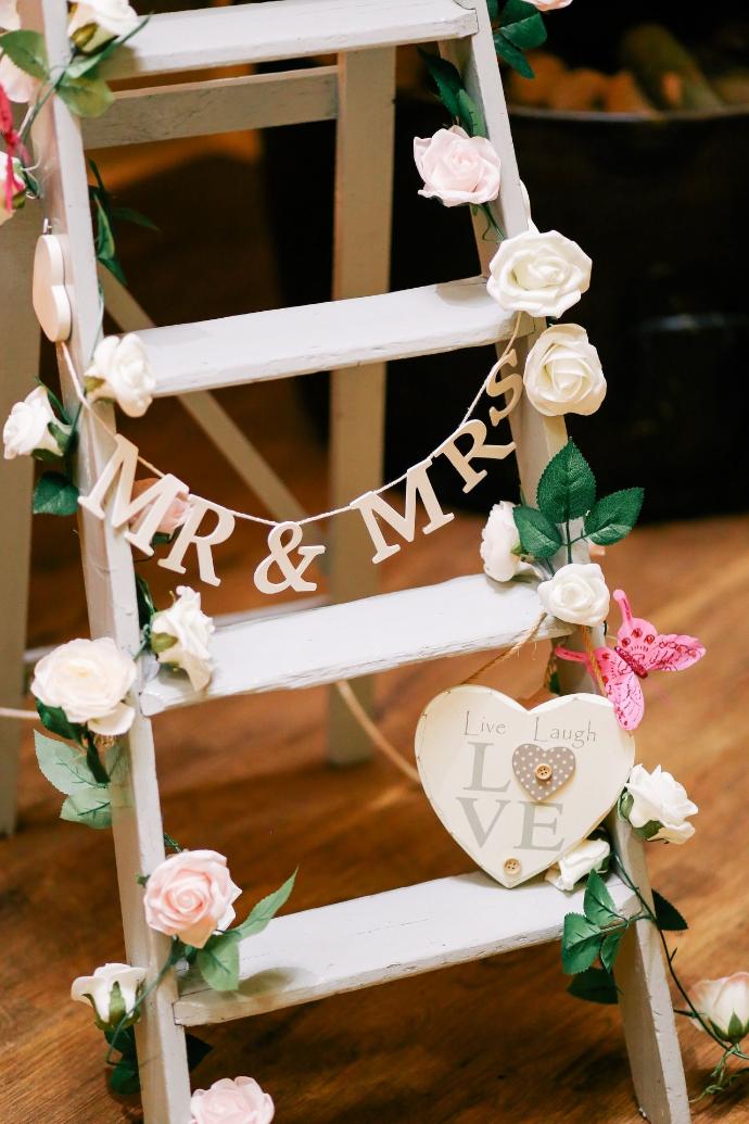 Mr. & Mrs. ladder decor